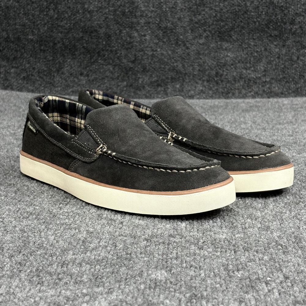 Gotcha Newport Shoes Mens Size 9 Navy Brown Suede Slip-On Loafer Casual Moc Toe
